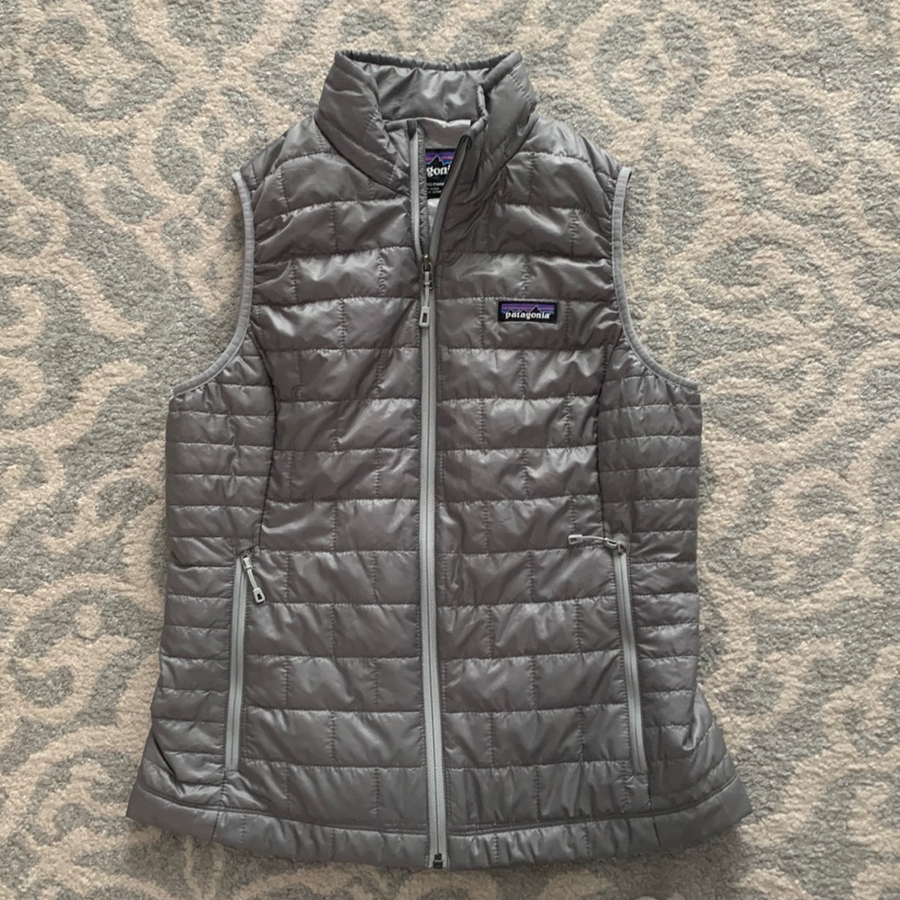 Patagonia Gray Quilted Down Vest